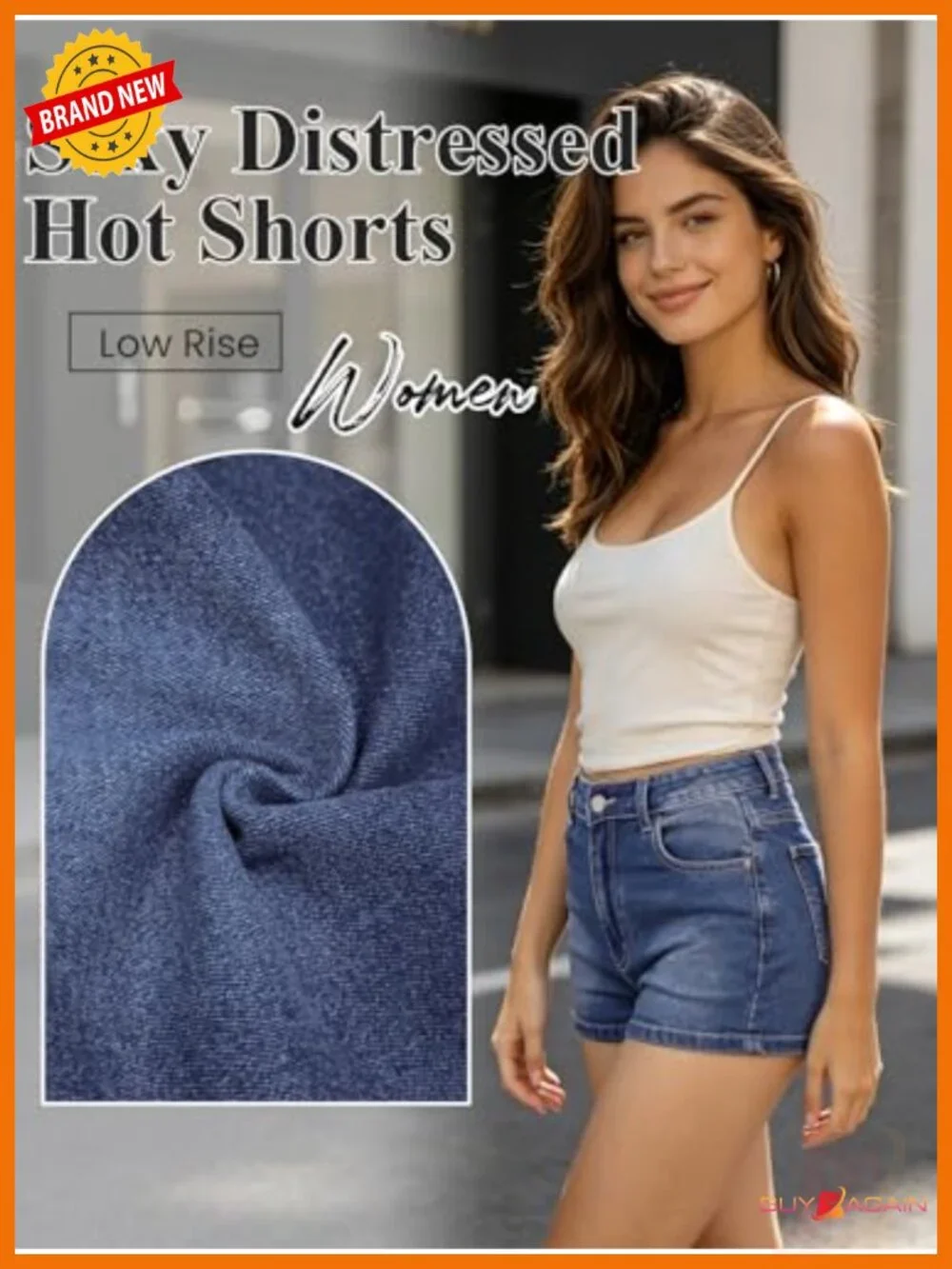 Sexy Low Rise Stretch Denim Mini Jean Shorts Y2K Summer